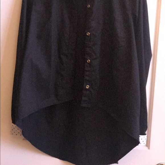 Women’s Vans Large Button Long Sleeve Shirt, Black - Picture 7 of 8